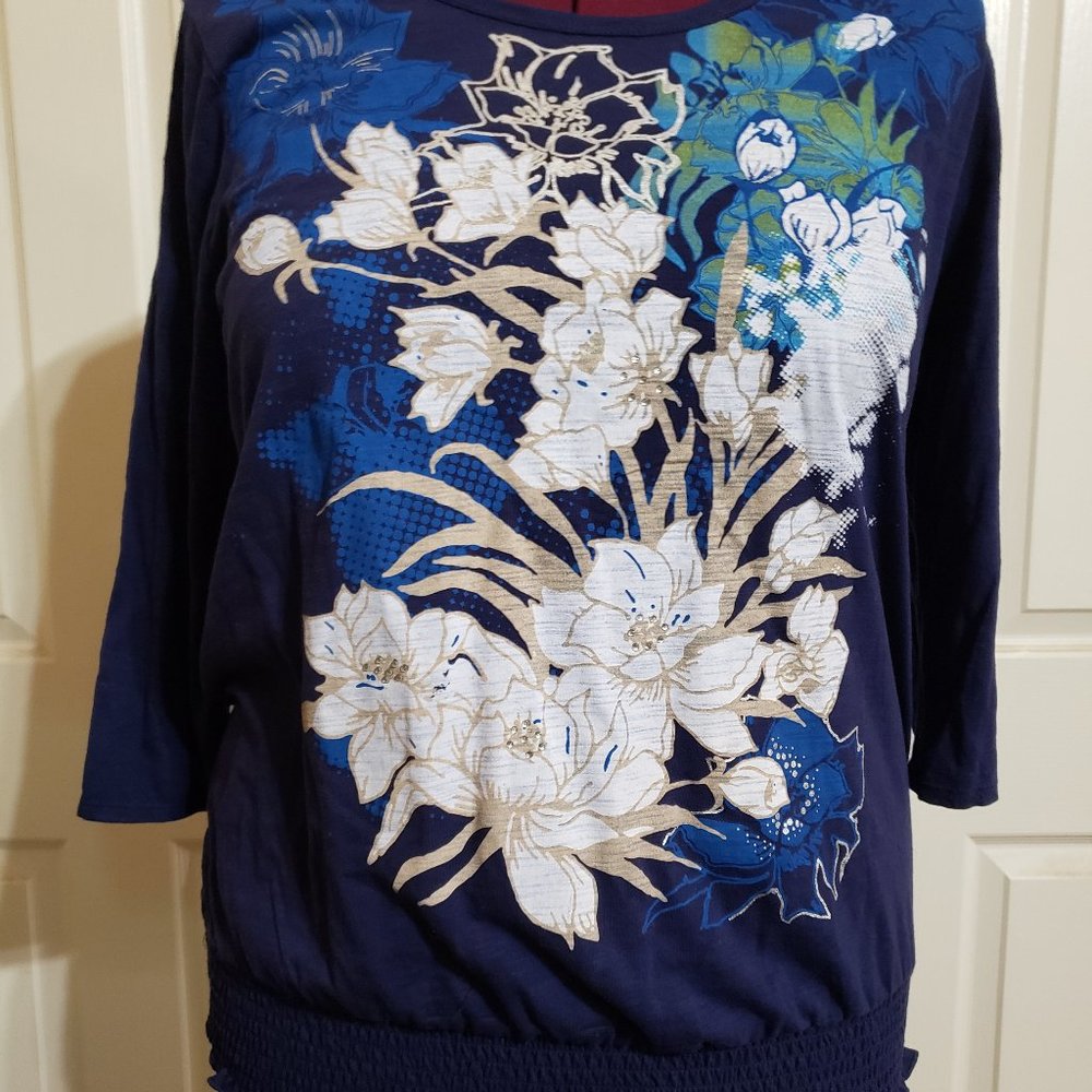 Navy Blue Whitestag 2X Blouse